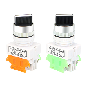 Interruptor de Botón LAY37, Interruptor de Encendido con Bloqueo Automático de 2/3 Velocidades, Interruptor de Botón Pulsador LAY37 Y090 de 22 mm - Product Image 1