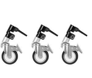 C Stand treppiede in acciaio inossidabile carrello ruota supporto guida Slider <span class=keywords><strong>fotografia</strong></span> 25mm diametro carrello - Product Image 1