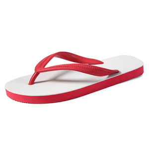 Men's Flip Flops Red White Non Slip Soft Sole Summer <b>Beach</b> Sandals Casual Outdoor Wear Injection Molded Sole Adult Size Q8 - Product Image 5