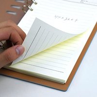 Planificateur de classeur de journaux à feuilles mobiles personnalisé rechargeable A5 en cuir PU à 6 anneaux