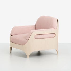 <span class=keywords><strong>Fauteuil</strong></span> simple de détente en velours moderne de haute qualité avec rembourrage en bois massif chaise longue de salon - Product Image 3