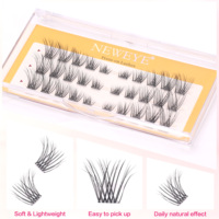 Pestañas Postizas Wispy Fairy de 6-14 mm, Curvatura D, Efecto de Agrandamiento de Ojos, Estilo Natural y Largo, Reutilizables 2-3 Veces, Fáciles de Aplicar y Retirar