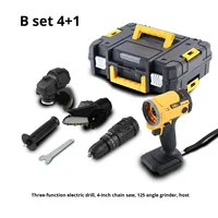 Ensemble d'outils électriques multifonctions sans balais, batterie au lithium, qualité industrielle, avec têtes interchangeables, perceuse, scie, coffret