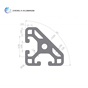 Fournisseur mince en aluminium d'aluminium <span class=keywords><strong>de</strong></span> profil du profil <span class=keywords><strong>90</strong></span> ° en aluminium usiné d'extrusion <span class=keywords><strong>de</strong></span> rail - Product Image 3