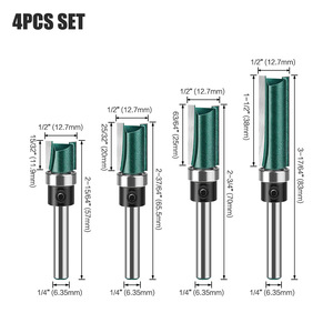 ใบมีดคาร์ไบด์ขนาดเส้นผ่านศูนย์กลาง20มม. 5/8ยาว1/4แบบก้านสำหรับงานไม้รูปแบบการตัดล้างเราเตอร์บิตเครื่องกัดไม้ - Product Image 3
