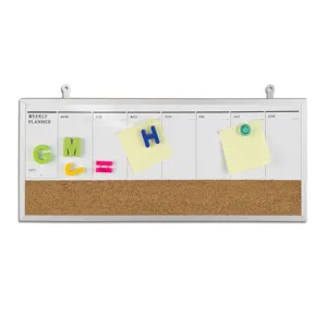 Kalender dinding akrilik bening papan tulis putih direncanakan mingguan penghapus kering papan tulis magnetik kayu kustom papan tulis ajaib