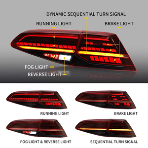 Ensemble de feux arrière LED TYPY pour VW Volkswagen <span class=keywords><strong>Golf</strong></span> MK7 Golf7.5 TSI TDI 2013-2019, feux arrière séquentiels, clignotants 2013-2020 - Product Image 3