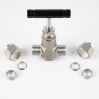 Vannes à pointeau 1/4 "1/8" 316ss pour bouteilles d'échantillonnage de gaz Vanne à pointeau super duplex 6000psi