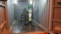 Cabina de Sandblasting para Contenedores de 20 pies, Cabina de Sandblasting para Contenedores de Envío de 40 pies, Cámara de Sandblasting Portátil 20GP