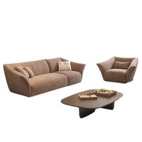 Canapé trois places Timberight de luxe pour hall d'hôtel 5 étoiles, design moderne personnalisé, tissu anti-griffures, assise commerciale en éponge pour salon