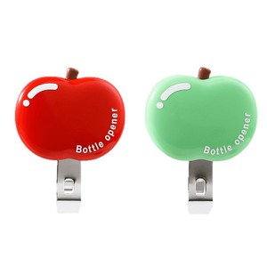 Apple Shaped Bottle Opener Magnetic Red Green Multi Functional Beer Wine Opener Household Use - Product Image 1