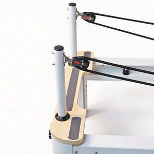 Cama de Pilates de Alta Calidad para Estudio, en Oferta, de Madera de Roble y Aluminio, Reformer con y sin Torre - Product Image 5
