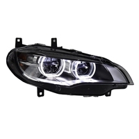 Phares avant LED Angel Eyes de style nouveau, assemblage OEM ODM pour BMW E71, pour X6 E71 2008-2014, rénovation du modèle ancien.
