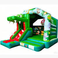 Parcours d'obstacles gonflable Crocodile, château gonflable extérieur décoratif, petite machine distributrice de bonbons pour enfants, jeu de carnaval