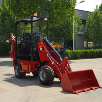 Heracles 800kg Mini Skid Steer Loader Hot New 0.8 Ton Wheel Retroexcavadora Cheap Front End Loader Engine Motor South American