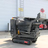 Mini-dumper électrique sur chenilles ANTS 500 kg, camion-benne autochargeur pour chantier de construction