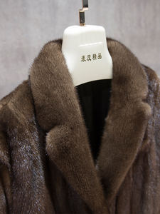 OEM 여성용 럭셔리 엘레강스 겨울 아우터웨어 롱 풀 펠트 벨벳 코펜하겐 밍크 퍼 코트 방풍 캐주얼 스타일 - Product Image 4