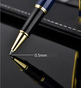 قلم حبر جاف تنفيذي ممتاز معدني مع شعار النقش بالليزر