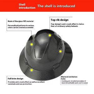 خوذة سلامة للبناء من البولي إيثيلين عالي الكثافة بالجملة، قبعة صلبة سوداء بحافة كاملة مع نظام تعليق بـ 6 نقاط - Product Image 6