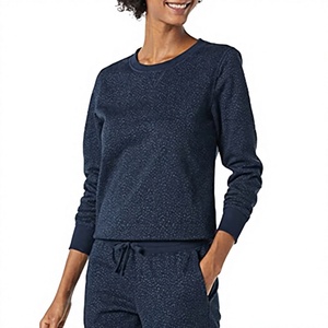 JAC22 DZ54182 Collection Printemps-Été – Sweat-shirt polaire ample à manches courtes pour femme, anti-boulochage, avec logo imprimé sur le devant - Product Image 4