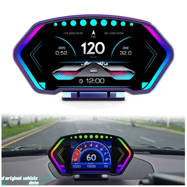 Newest Large 6 Inches LCD Screen Multi-function HUD Speedometer