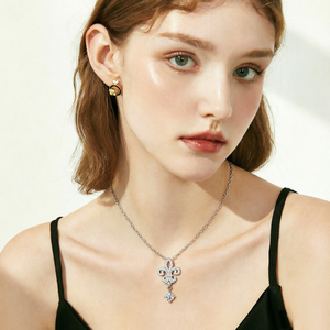 Collar de Plata de Ley 925 de Alta Calidad, Personalizado de Fábrica, con Colgante de Circonita 5A para Mujer, Joyería Elegante y Moderna para Regalo - Product Image 5