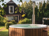 Bain à remous nordique moderne en épicéa à chauffage extérieur, écologique, facile à installer, pour 6 personnes, spa extérieur – Offre spéciale