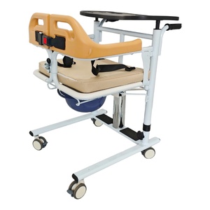 Factory Wholesale Patient Transfer Chair Height Adjustable <b>Commode</b> Wheelchair OEM ODM Custom for Elderly Disabled Care FL-YWJ He - Product Image 5