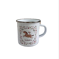 Tasses à café émaillées personnalisées Luhong, écologiques, avec décalcomanie, compatibles micro-ondes, style vintage
