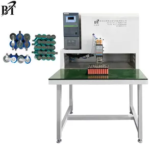 BT-550D-10000A Easy Operation Transistor Manual Cylindrical Prism Polymer battery Pneumatic spot welding with nickel sheet