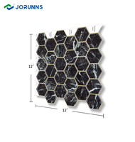 Autocollant mosaïque hexagonal auto-adhésif en PVC vinyle, papier peint 3D, carreaux décoratifs pour salon