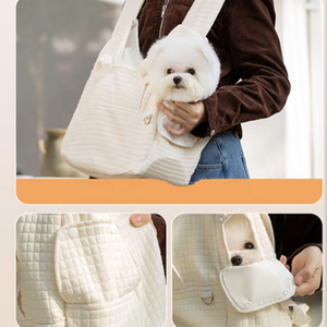 Tas Gendong Hewan Peliharaan Portabel Desain Baru Grosir Kustom dari Katun & Logam untuk Anjing dan Kucing Kecil - Product Image 3