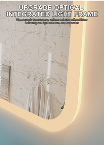 NewThingLine Moderne Ontwasemingssysteem LED IP44 Badkamer Spiegel Touchschakelaar |   Frameloze, aan de muur gemonteerde, dimbare verlichte wastafel - Product Image 5