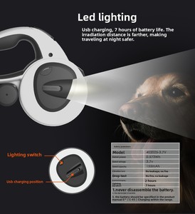 ओस्टेप फैशनेबल पालतू स्वचालित रिट्रेटेबल कुत्ते के पट्टे से हल्के कचरे के बॉक्स को प्रतिबिंबित करने वाले एंटी-शॉक वॉकिंग रस्सी प्रिंट रिबन्स - Product Image 4