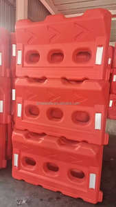 Barrière de sécurité en plastique jaune/rouge en plastique pour le trafic routier du New Jersey - Product Image 5