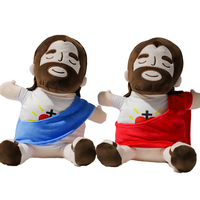 Peluche Jésus avec Cœur Lumineux Respirant pour Événements Chrétiens, Cadeau de Noël, Article Nouveauté, Idéal pour Fêtes Religieuses