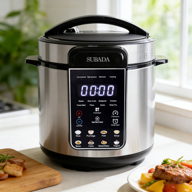 Intelligent Household Electric Pressure Cooker 6QT 1000W Multi Use Rice Cooker Stainless Steel Houseshell Digital MultiCooker