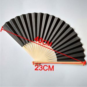 Éventail pliant en bambou avec logo personnalisé, face en polyester, pour mariages, fêtes, souvenirs, sérigraphie/gravure - Product Image 4