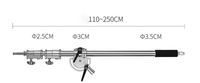 Bras télescopique robuste en acier inoxydable pour support d'éclairage 110-250 cm, support transversal pour trépied C, flash de studio, stroboscope vidéo