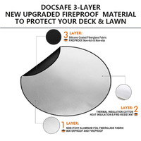 Nouveau design Deck Protector Grill Protection de pelouse Tapis ignifuge pour gazon extérieur foyer à bois avec haute qualité