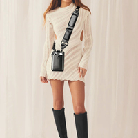 Sac à bandoulière en cuir pour téléphone portable, portefeuille pour téléphone, étui universel pour téléphone en cuir uni