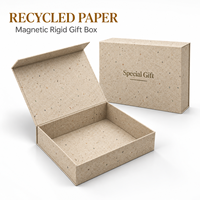 Boîte cadeau rigide à fermeture magnétique en papier recyclé personnalisée avec logo, emballage cadeau de luxe écologique et durable, vente en gros