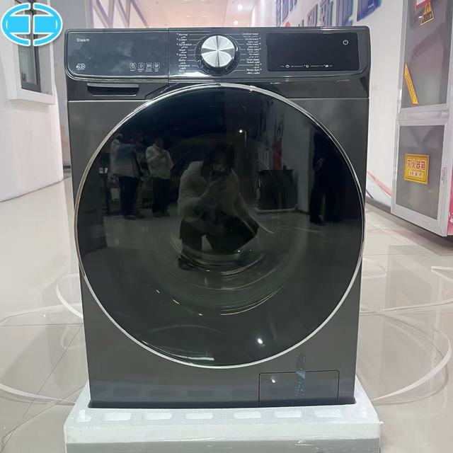 12KG Single Drum Front Load 2 in 1Washer Dryer Automatic Smart Household Washing Machine Appliance with Blue Light Sterilization