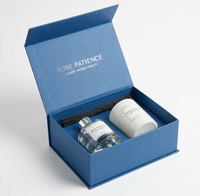 Coffret d'aromathérapie haut de gamme personnalisé avec logo, emballage cadeau de luxe en deux parties (couvercle et base) avec dorure à chaud et doublure intérieure