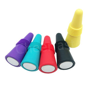 Goede kwaliteit herbruikbare wijnstopper van siliconen, conisch gevormde siliconen rubberen wijnflesstopper en conische <span class=keywords><strong>stopper</strong></span>. - Product Image 1
