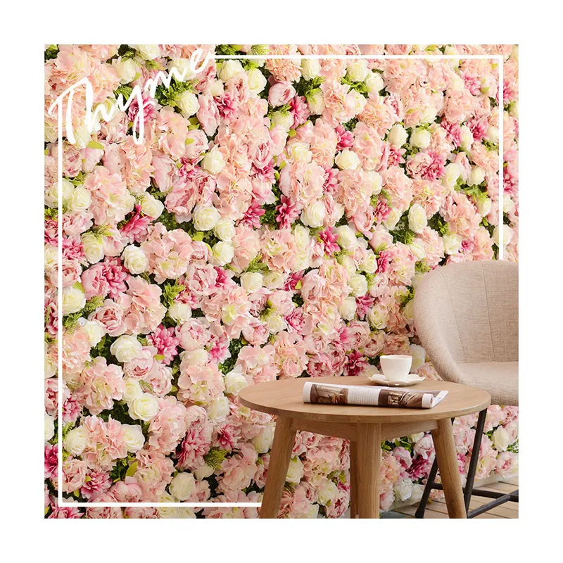 Artificial Flowers Wall Decoration 40*60 Decorative Silk Flower Panels Flower Wall for Home Party Wedding Photo Backdrop