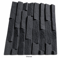 Panneaux de pierre de culture en quartz naturel, effet empilé, imitation brique, carrelage mural, imperméable, grande dalle extérieure, accent cheminée, moderne