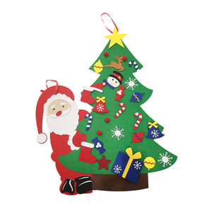 Set de Árbol de Navidad 3D de Fieltro de Poliéster para Hacerlo Tú Mismo con 32 Adornos Colgantes Creativos para Niños Pequeños y Niños, Decoración Navideña para Puerta - Product Image 2