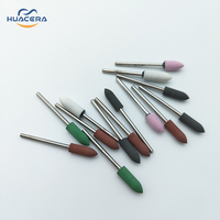 Huacera 3A00.1 Kits de polissage de meulage dentaire mèches de routeur à pointe de carbure en alliage métallique consommables pour fraise de polissage de laboratoire dentaire