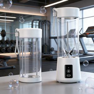 Mixeur portable robuste sans BPA, silencieux, 2 en 1, alimenté par batterie, USB-C, pour smoothies glacés, 400 ml, utilisation en voiture, en extérieur, à l'hôtel - Product Image 5